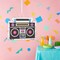 Boombox Pinata - 80s and 90s Theme Party Decorations, Hip Hop, Retro Birthday Supplies (16.5x12.8x3 In) - 90s Party Decorations - Boom Box Decor Pinata